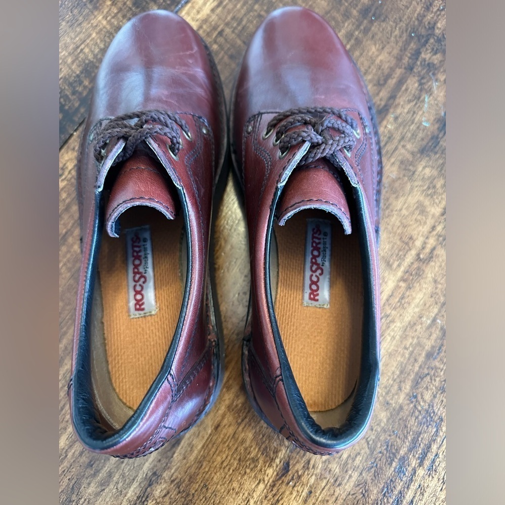 Rockport | RockSport Vibram Brown Leather Lace Up Casual Shoes - Picture 3 of 10